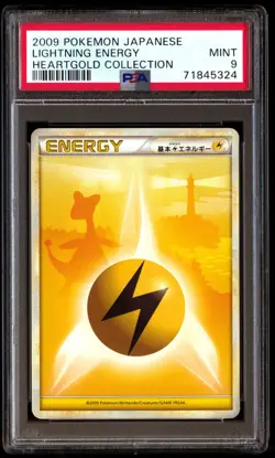 PSA 9 Mint Lightning Energy Heartgold Collection 2009 Japanese Card Graded - Image 1