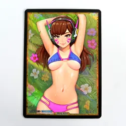 D.VA Waifu Anime Card LIMITED 1/1 Custom TCG Holo Goddess Story ACG T12321 - Image 1
