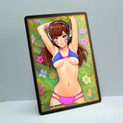 D.VA Waifu Anime Card LIMITED 1/1 Custom TCG Holo Goddess Story ACG T12321 - Image 2