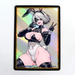 2B Waifu Anime Card LIMITED 1/1 Custom TCG Holo Goddess Story ACG T12298 - Image 1