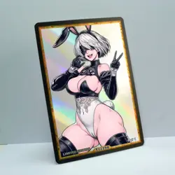 2B Waifu Anime Card LIMITED 1/1 Custom TCG Holo Goddess Story ACG T12298 - Image 2
