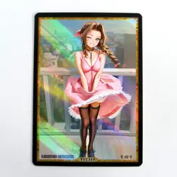 AERITH GAINSBOROUGH Waifu Anime Card LIMITED 1/1 Custom TCG Holo T12310 - Image 1