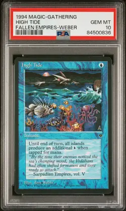 1994 Magic: The Gathering High Tide Fallen Empires-Weber PSA 10 - Image 1