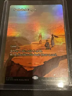 MTG Sunbaked Canyon [Foil] Avatar TLE 0058 Mythic Land Borderless Boros NM - Image 1