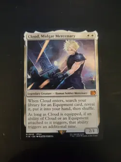 Magic the Gathering Final Fantasy Cloud Midgar Mercenary Non-Foil Mythic Card - Image 1