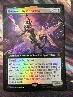 Gwenom, Remorseless - Extended Art FOIL - Spider-Man #256 Mythic, NM - Image 1