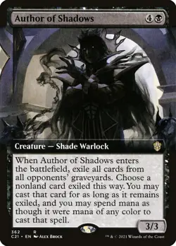 Author of Shadows (Extended Art) 362 Rare Commander 2021 C21 MTG - Image 1