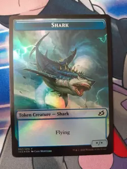 (LP/NM) Shark / Human Soldier (Foil Double Sided Token) - MTG: IKO - Image 1