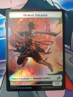 (LP/NM) Shark / Human Soldier (Foil Double Sided Token) - MTG: IKO - Image 2