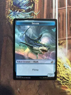 Near Mint, English - 1 x MTG Shark Token - Foil Ikoria: Lair of Behemoths - Image 1