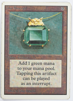 Mox Emerald Magic Card Power 9 Unlimited MTG Reserved List - Image 1