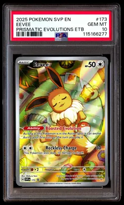 PSA 10 Eevee 173 Pokemon Svp En SV Black Star Promo 2025 Prismatic Evolutions Et - Image 1