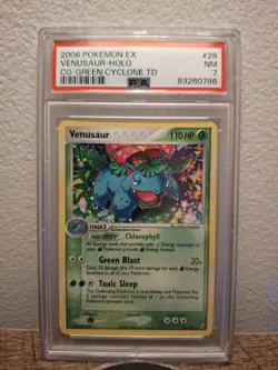 PSA 7 2006 EX Crystal Guardians Venusaur 28/100 HOLO Pokemon Card - Image 1