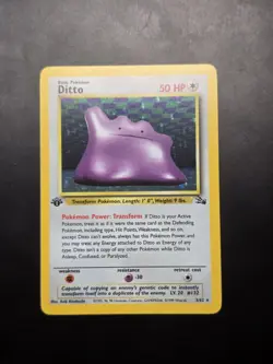 Pokemon TCG Ditto Fossil 3 Holo 1st Edition Holo Rare Card (CLEAN) - Image 1
