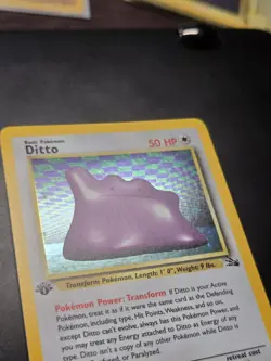 Pokemon TCG Ditto Fossil 3 Holo 1st Edition Holo Rare Card (CLEAN) - Image 2