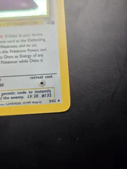 Pokemon TCG Ditto Fossil 3 Holo 1st Edition Holo Rare Card (CLEAN) - Image 4
