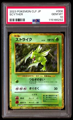 PSA 10 Scyther 006 Pokemon Clf Trading Card Game Classic Venusaur & Lugia EX Dec - Image 1