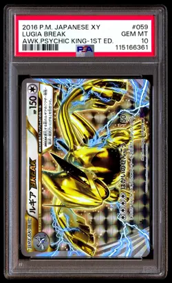 PSA 10 Lugia Break 059 Pokemon XY Awakening Psychic King Japanese 2016 1st ED - Image 1