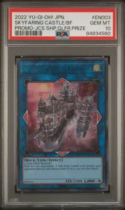 PSA 10 Skyfaring Castle of the Black Forest 2022-EN003 JCS Prize Promo YUGIOH - Image 1