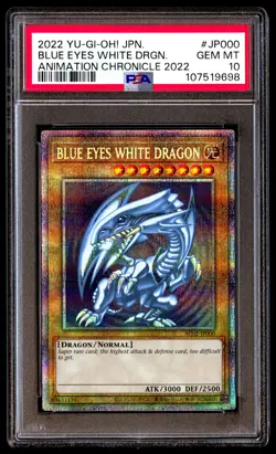 PSA 10 Blue Eyes White Dragon AC02-JP000 Yu Gi Oh! Animation Chronicle 2022 - Image 1