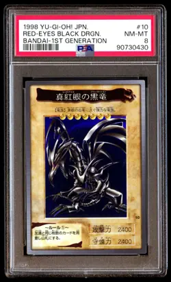 PSA 8 Dark Red-Eyes Black Dragon Bandai 1st Generation 1998 Japanese Graded - Image 1