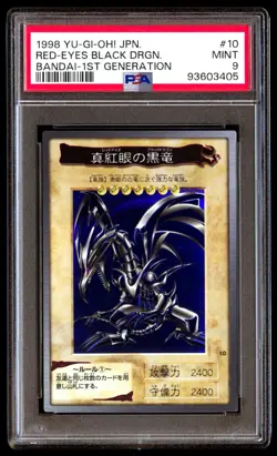 PSA 9 Mint Dark Red-Eyes Black Dragon Bandai 1st Generation 1998 Japanese Graded - Image 1
