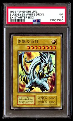 PSA 7 NM Blue-Eyes White Dragon EX Starter Box 1999 Japanese Graded Card - Image 1