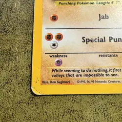Pokemon TCG Hitmonchan Holo Card Base Set 7/102 HP Condition - Image 2