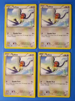 4x Taillow 7/30 Pokemon card XY Suicune/Pikachu Libre Trainer Kit NM - Image 1