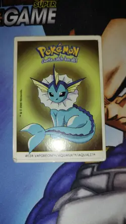 Carte Pokemon Nintendo Dunkin Boomer 134 Aquali Aquana Vaporeon card - Image 1