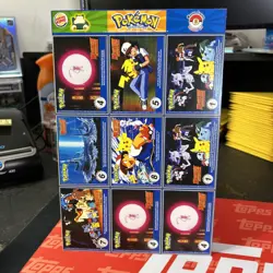 POKEMON Movie 1999 Full Uncut Sheets Master Trainer Burger King Lot Of 3 Cards - Image 3