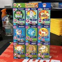 POKEMON Movie 1999 Full Uncut Sheets Master Trainer Burger King Lot Of 3 Cards - Image 5