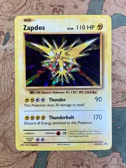 Pokemon Card TCG - Zapdos 42/108 Holo Rare XY Evolutions Near Mint - Image 1