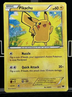 Pokemon Pikachu TCG Holo Promo Card 5/12 McDonald's 2017 - Image 3