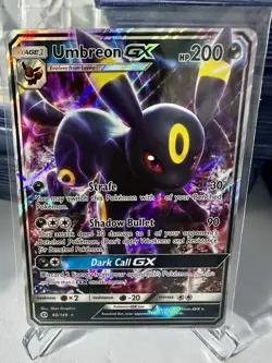 Pokemon TCG Umbreon GX Holo Ultra Rare Card 80/149 Sun & Moon Base Set NM - Image 1