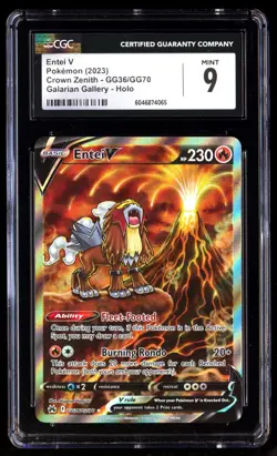 CGC 9 SET Entei V Suicune V Raikou Crown Zenith Galarian Gallery CONSECUTIVE - Image 2