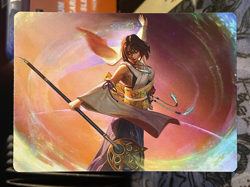 Yuna Grand Summoner Final Fantasy Art Card NM MTG Magic the Gathering - Image 1
