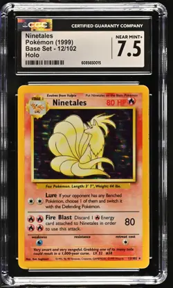 CGC 7.5 Ninetales 1999 Base Set 12/102 Holo Pokemon Card - Image 1