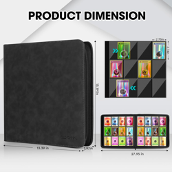 Trading Card Binder, 12 Pocket Card Album Folder Hold up to 720 Cards, Premium a - Image 2