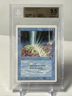 Braingeyser, Revised Edition, Magic the Gathering, MTG, Beckett 9.5 - Image 1