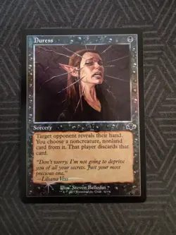 mtg duress retro frame foil borderless dominaria remastered - Image 1