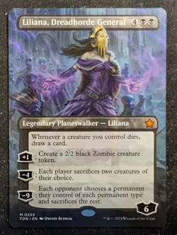 Liliana, Dreadhorde General - Borderless - Magic Foundations (MTG) - Image 1