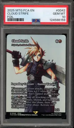 Magic The Gathering MTG Cloud Strife FCA Foil #0042 PSA 10 Gem Mint - Image 1