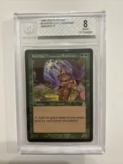 Rofellos, Llanowar Emmissary Urza’s Destiny Rare MTG Beckett Graded BGS 8 NM-MT - Image 1