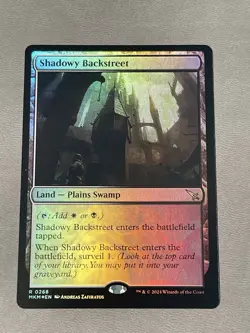 MTG - Shadowy Backstreet - Regular Foil - Murders at Karlov Manor - Image 1