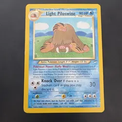 Pokemon Vintage Non-holo Rare Light Piloswine Neo Destiny 26/105 WotC - Image 1