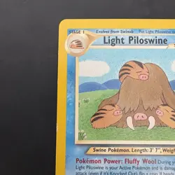 Pokemon Vintage Non-holo Rare Light Piloswine Neo Destiny 26/105 WotC - Image 3