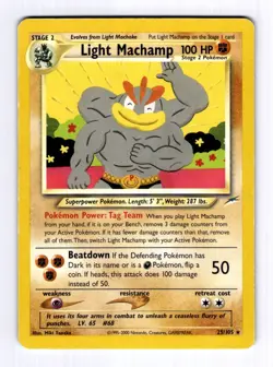Light Machamp Neo Destiny #025 (2001) Rare NM Pokemon - Image 1