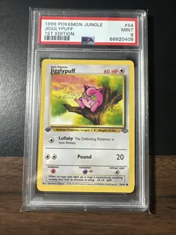 POKEMON 1st Edition Jungle JIGGLYPUFF 54/64 Common PSA 9 MINT Vintage WOTC - Image 1