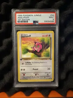Pokemon Jigglypuff Jungle 1st Edition #54 PSA 9 Mint - Image 1